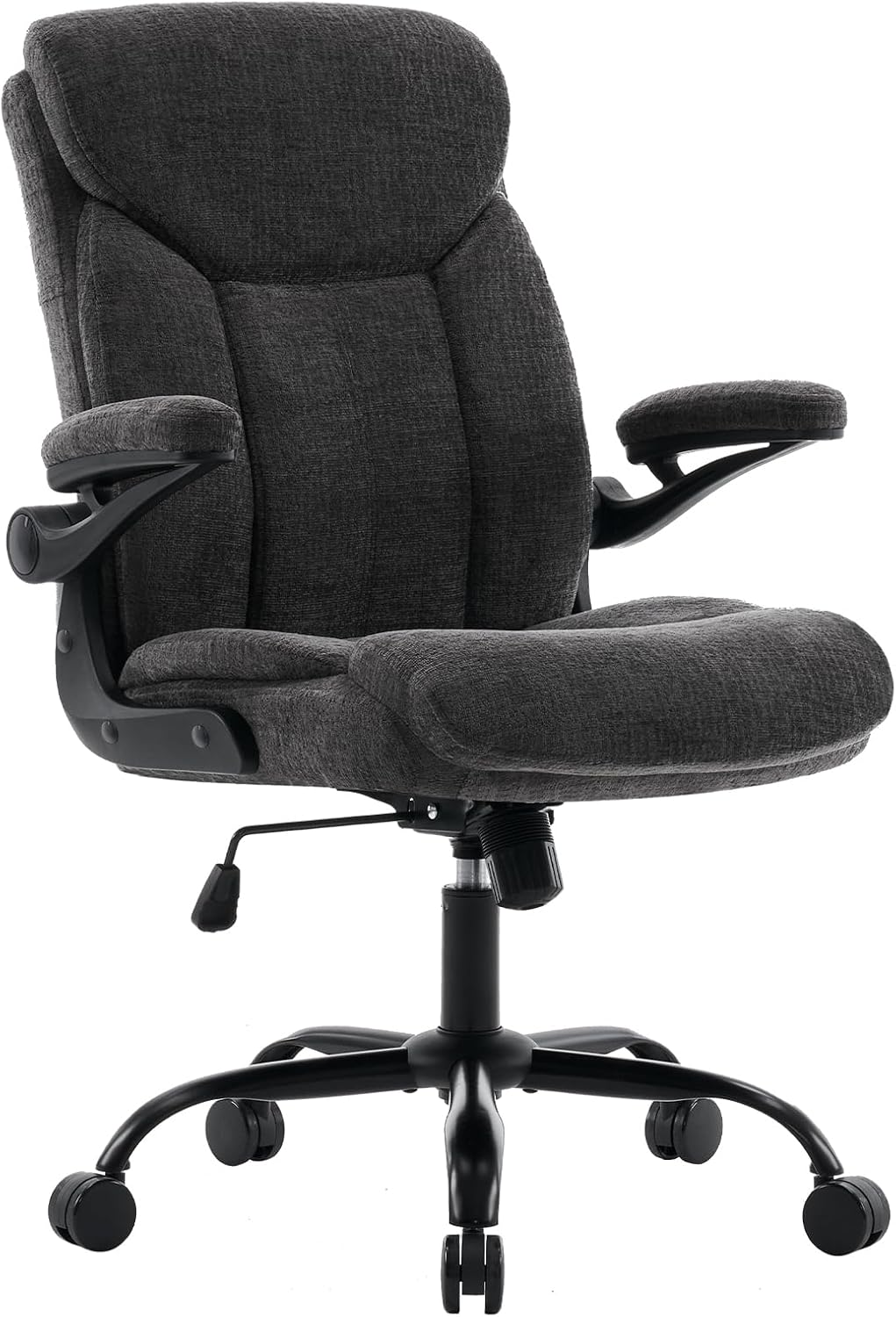 Executive Fabric Office Desk Chair - Ergonomic Computer Study Chair Grey